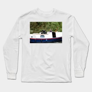 Five dogs on a boat - Norfolk Broads, UK Long Sleeve T-Shirt